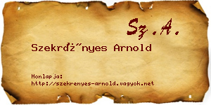 Szekrényes Arnold névjegykártya