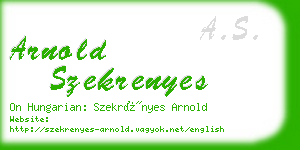 arnold szekrenyes business card